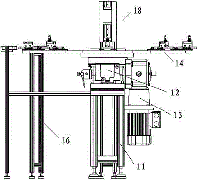 Rotary table unit of travel switch assembling machine