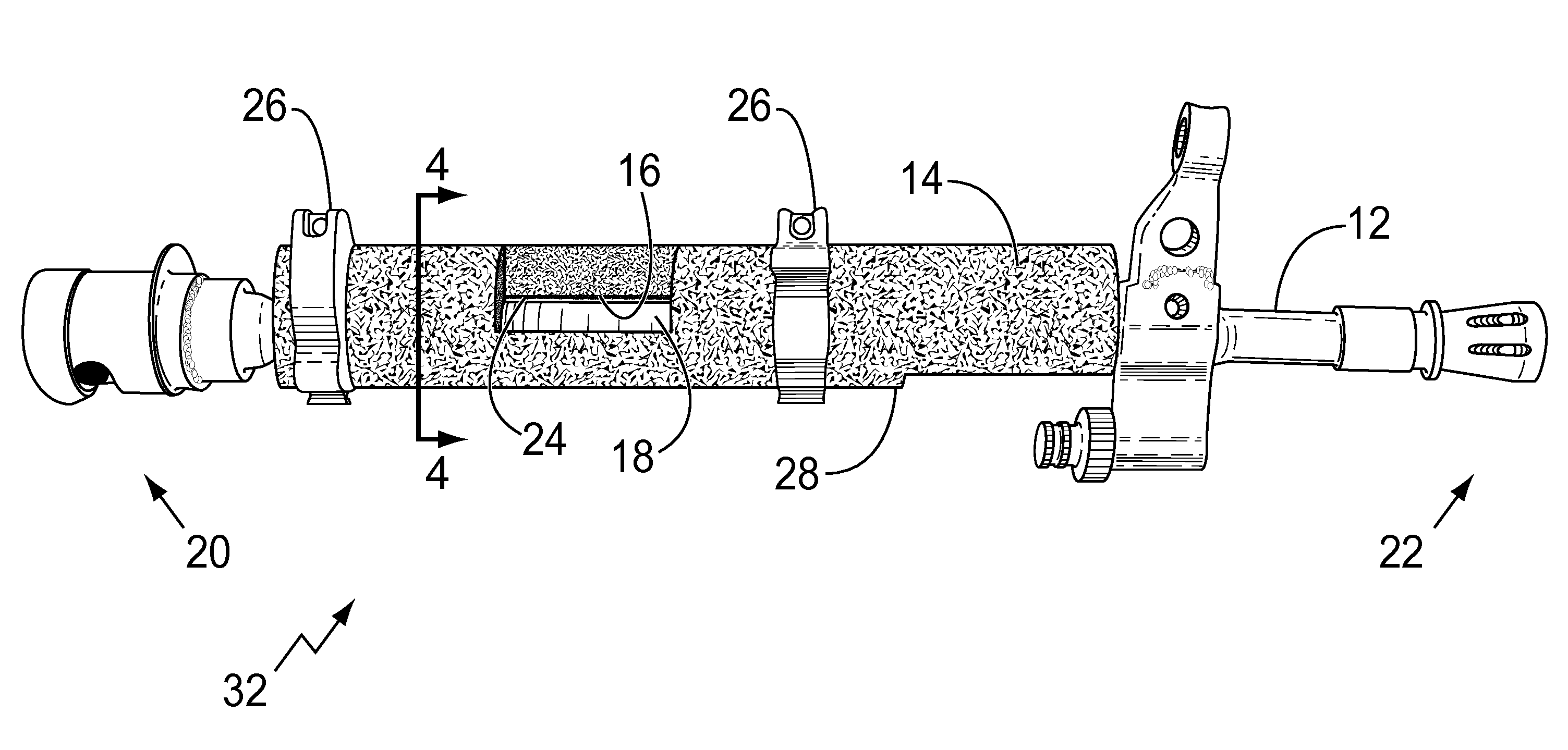 Cooling of weapons with graphite foam