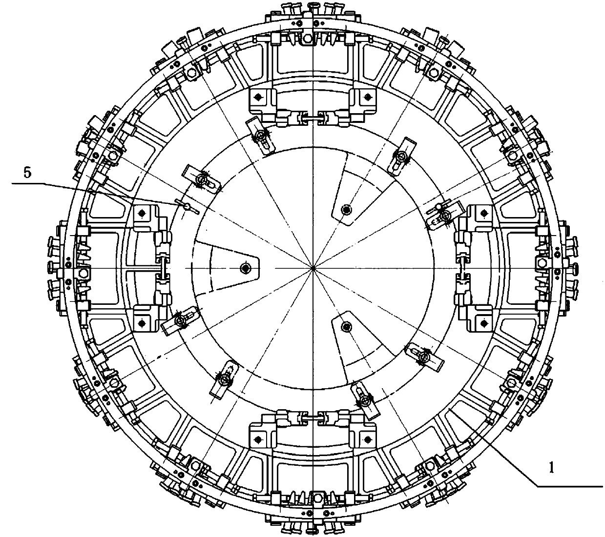 Tool capable of controlling heat treatment distortion of high pressure turbine static case