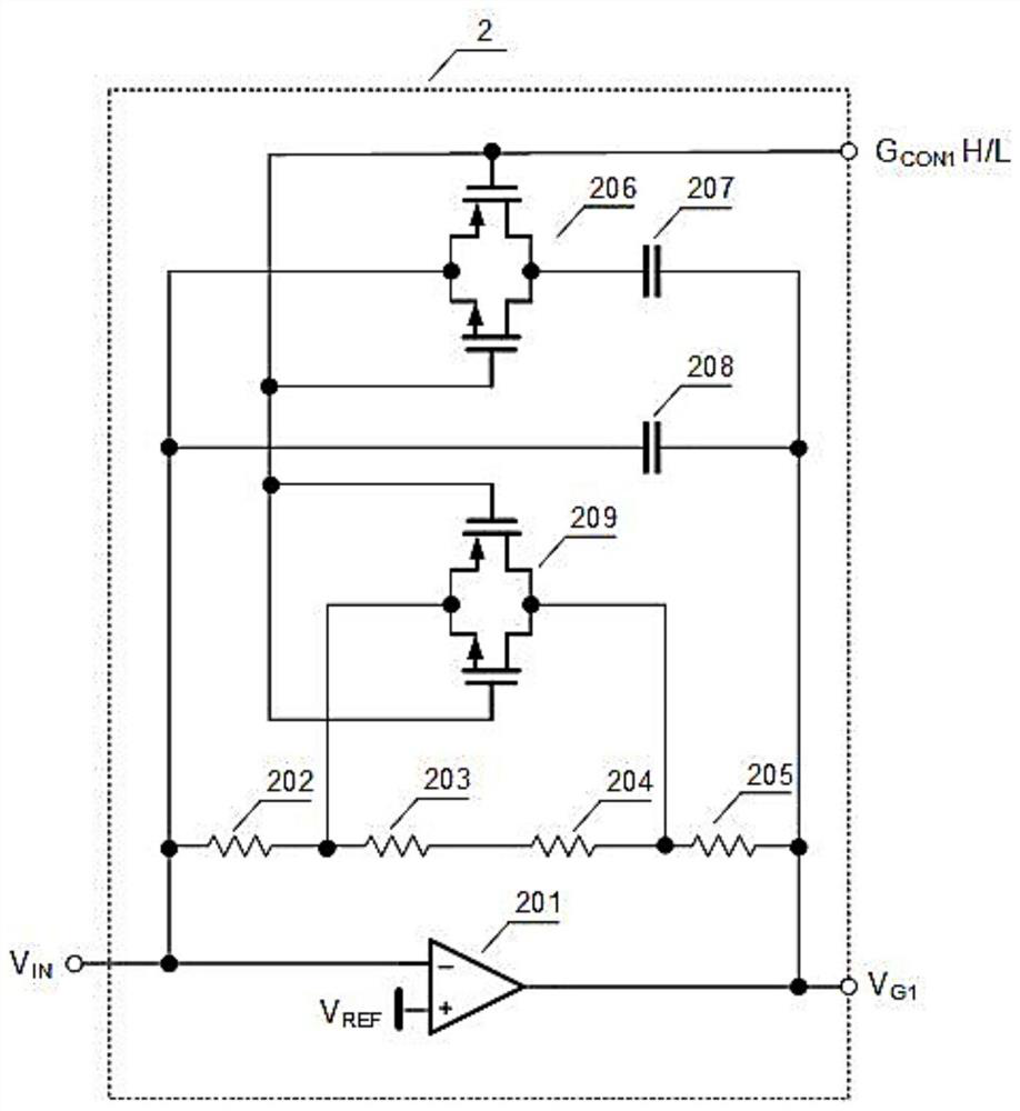 Amplifying circuit, photoelectric signal detection circuit, detection chip circuit and chip