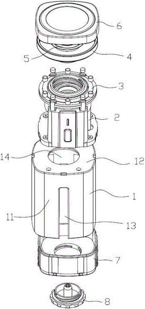 Portable hydrogen-rich water generating device