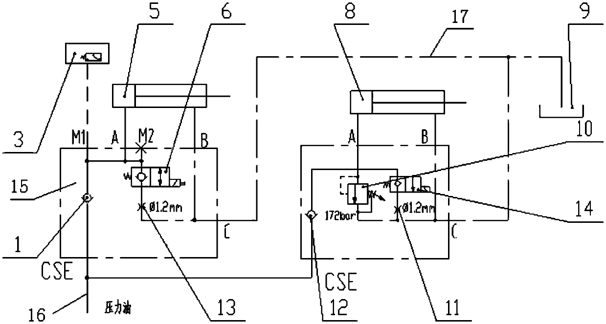 Hydraulic system for lifting and lowering action of a scissor-type aerial work vehicle platform