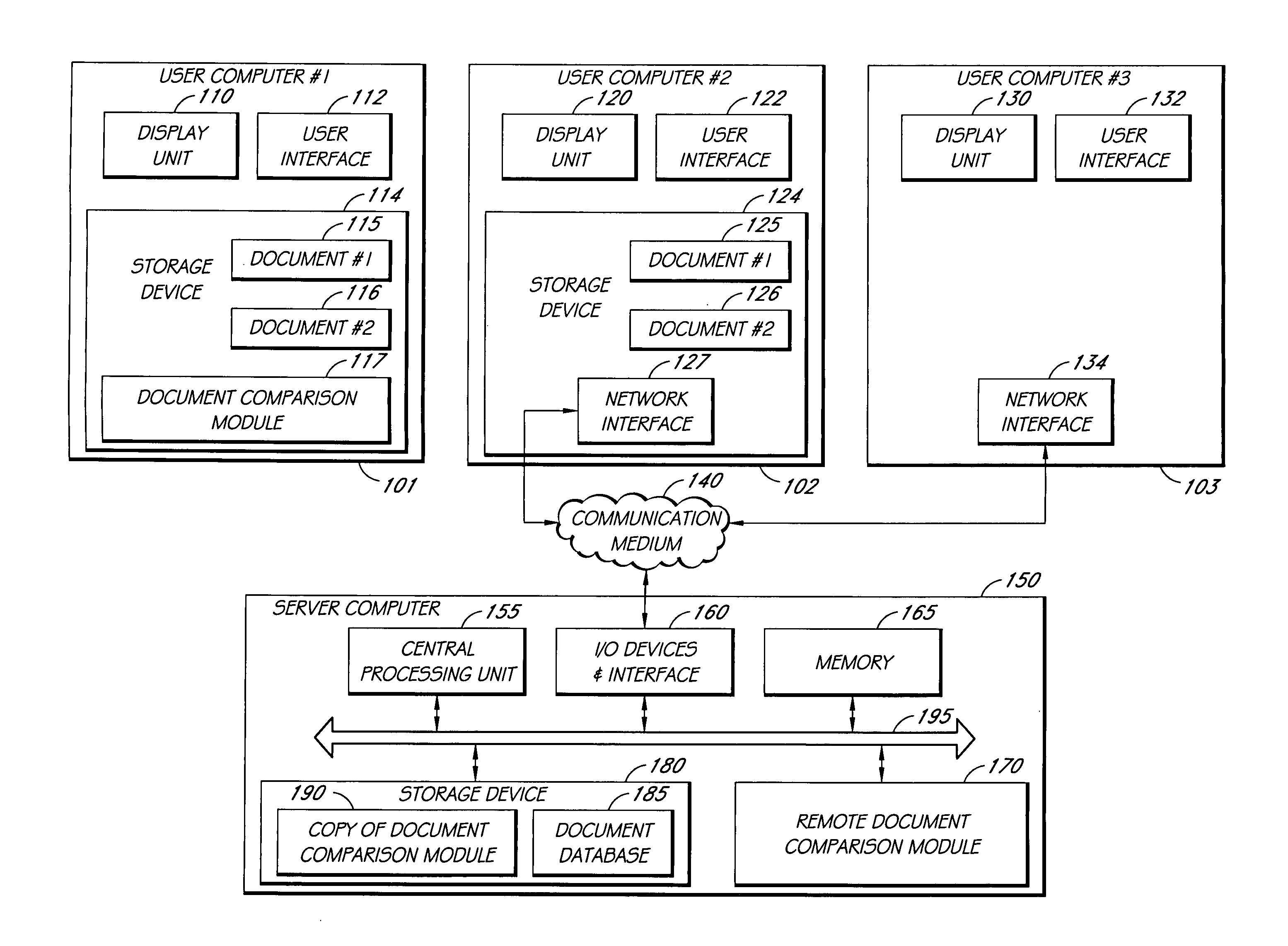 System and method for identifying similar portions in documents