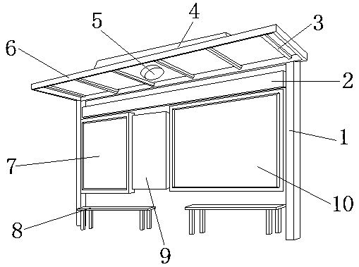 Bus shelter with raincoat selling device