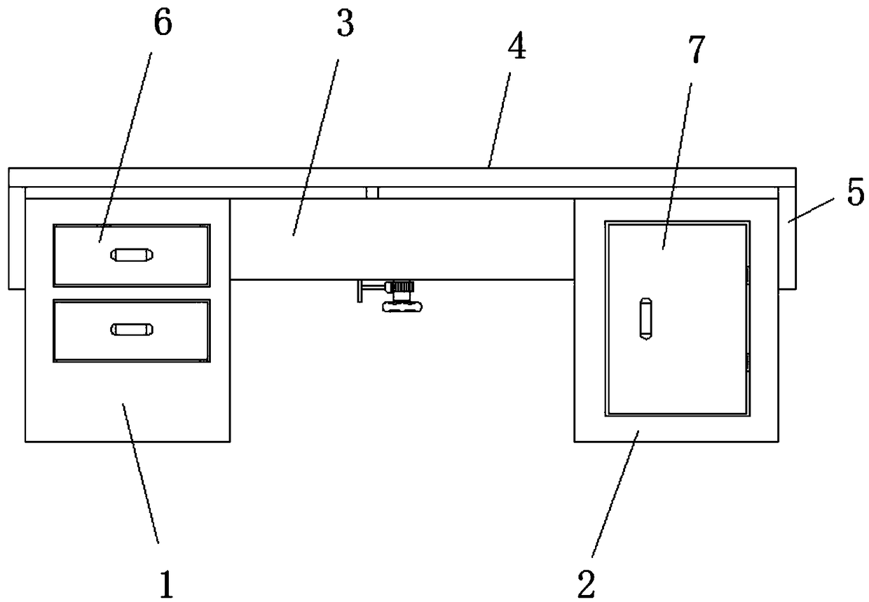 Fireproof safe type physical experiment table