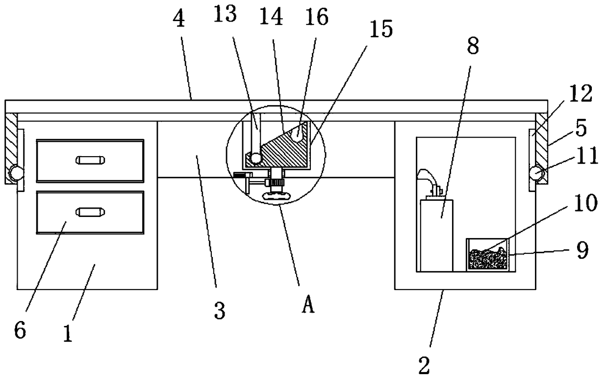 Fireproof safe type physical experiment table