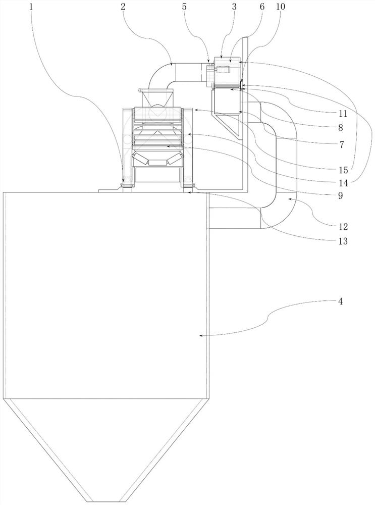 Device suitable for dust removal of ore tank