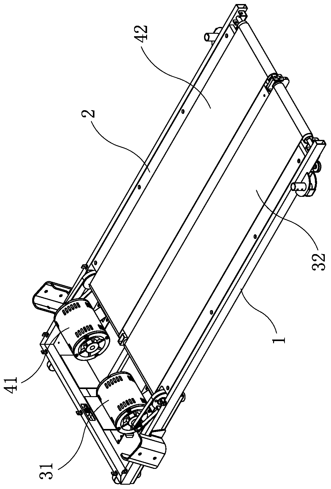 Running machine with double running platforms