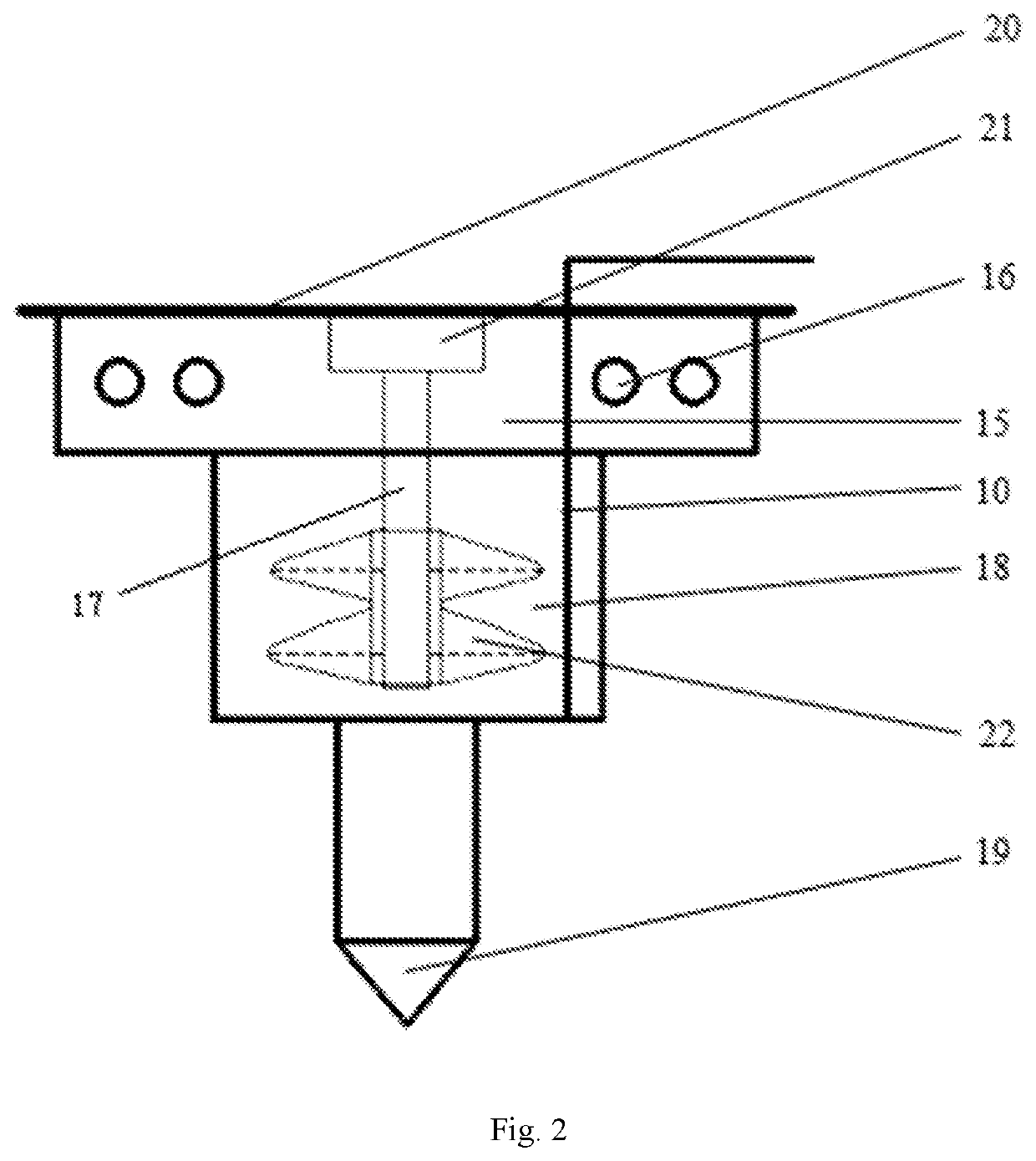 3D printing apparatus and method of using the single-printhead achieved multi-material and multi-scale printing