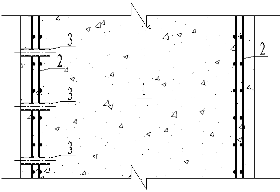 Concrete rear-planting anchoring rib construction method