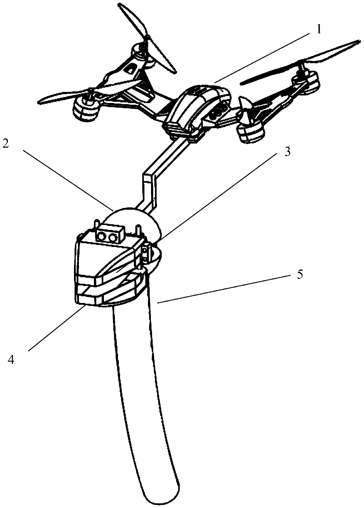 Visual positioning bionic snake mouth picking mechanism, unmanned aerial vehicle harvesting device and unmanned aerial vehicle harvesting method