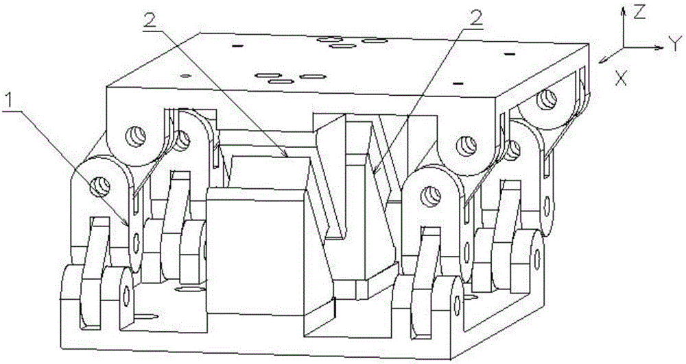 Three-freedom-degree angular-displacement-free impacting-resistant platform