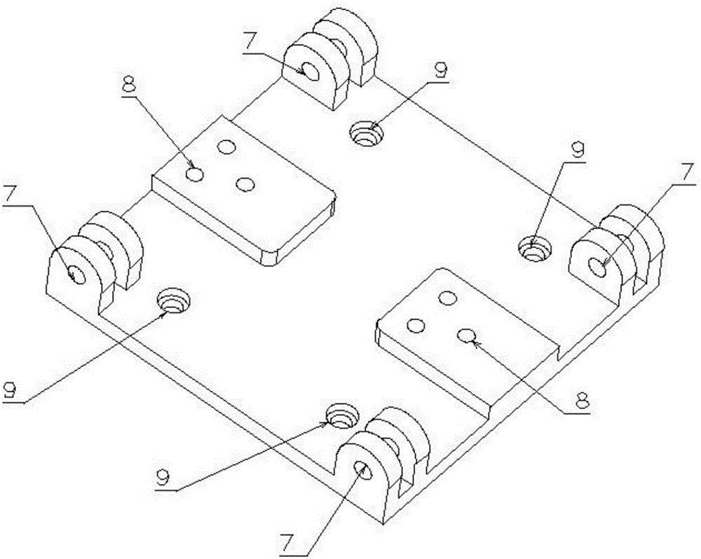 Three-freedom-degree angular-displacement-free impacting-resistant platform