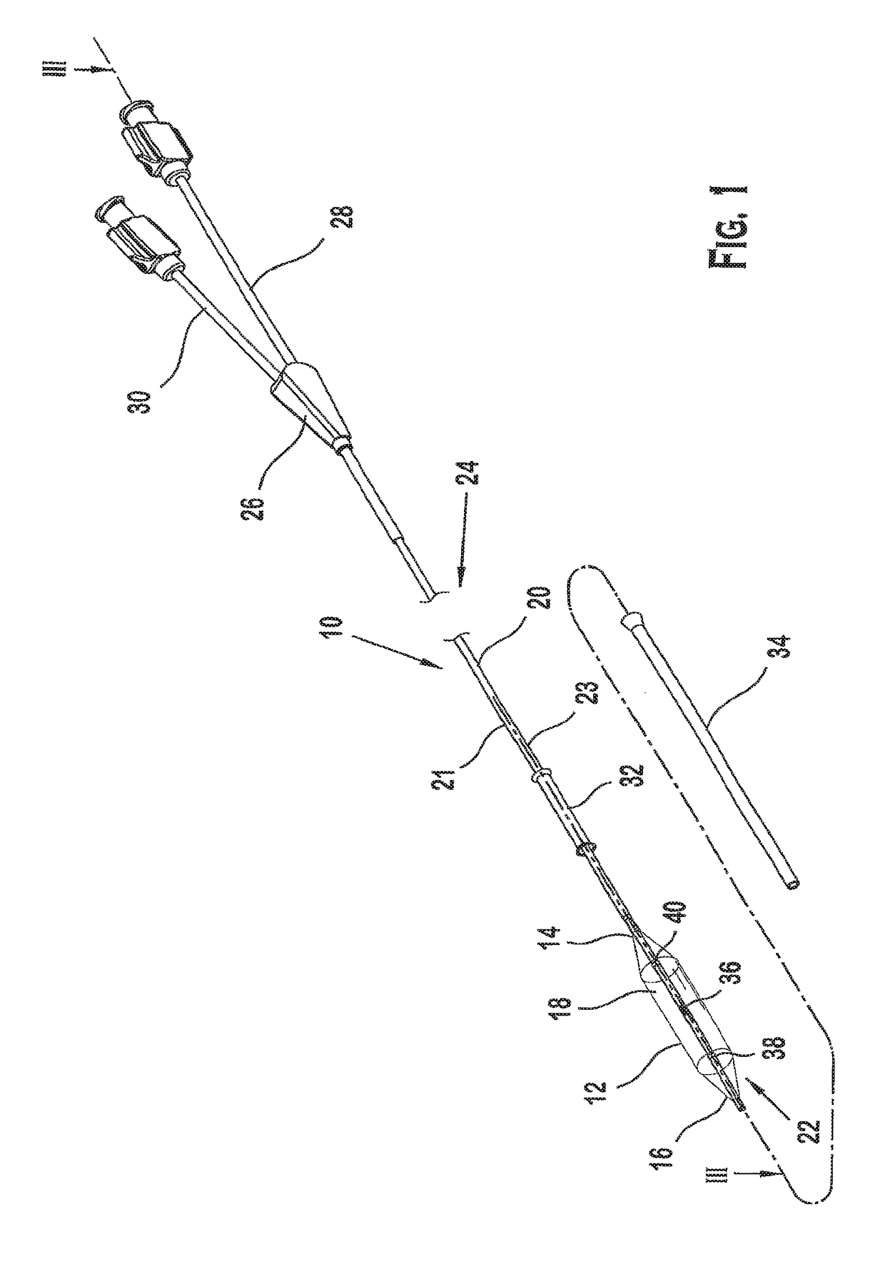 Balloon catheter with centralized vent hole