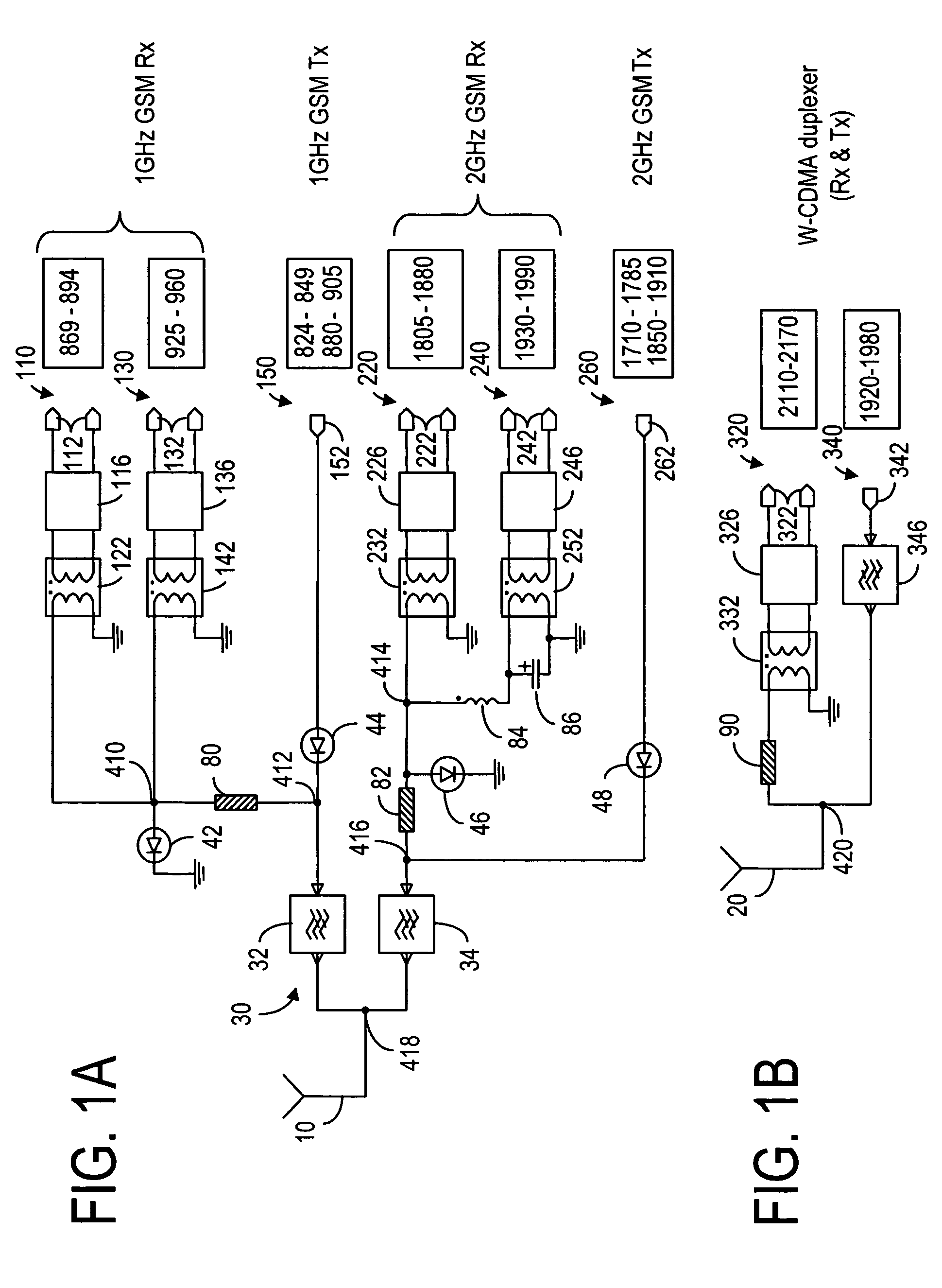 Front-end arrangements for multiband multimode communication engines