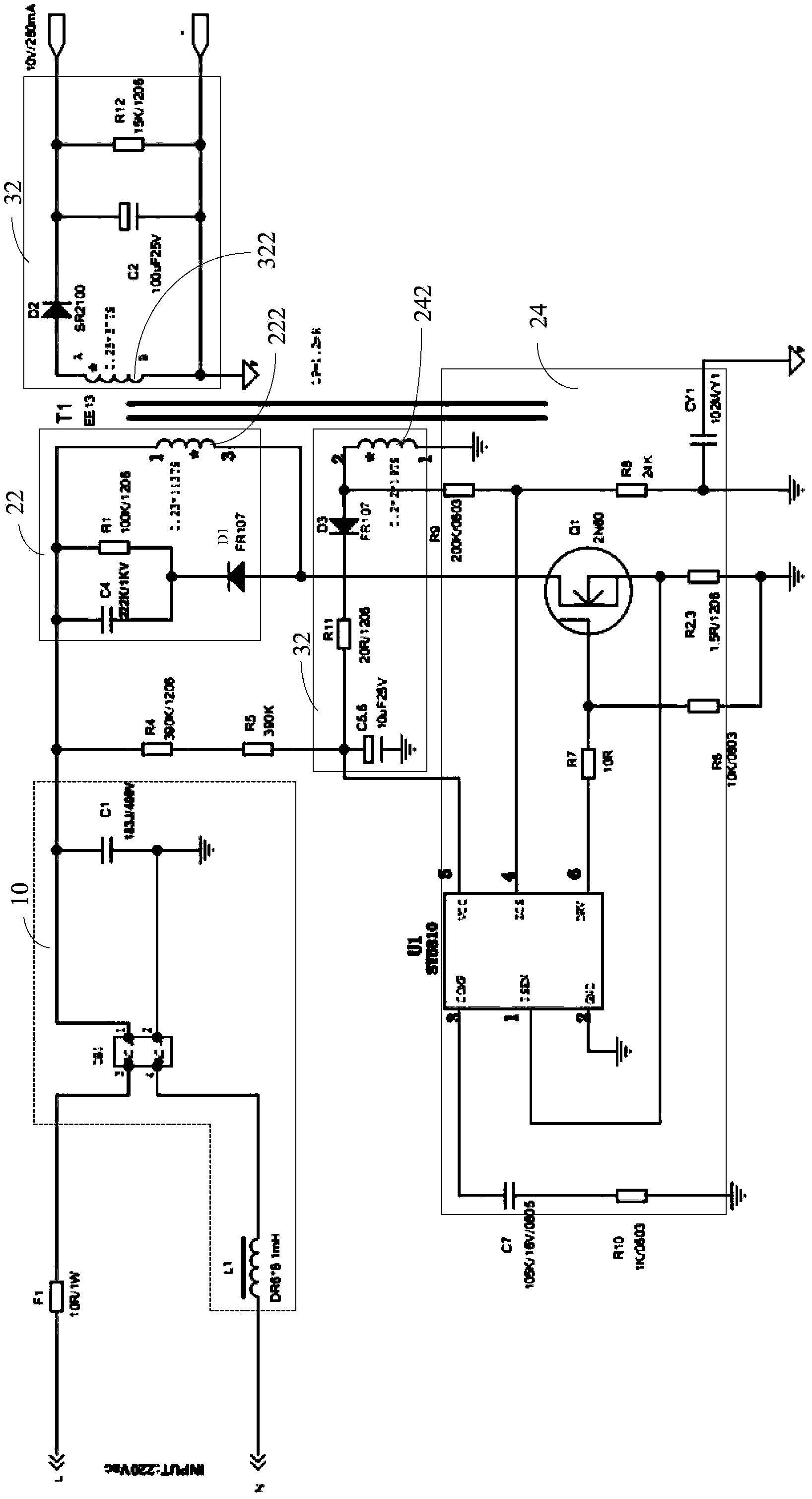 Spotlight driving circuit and spotlight