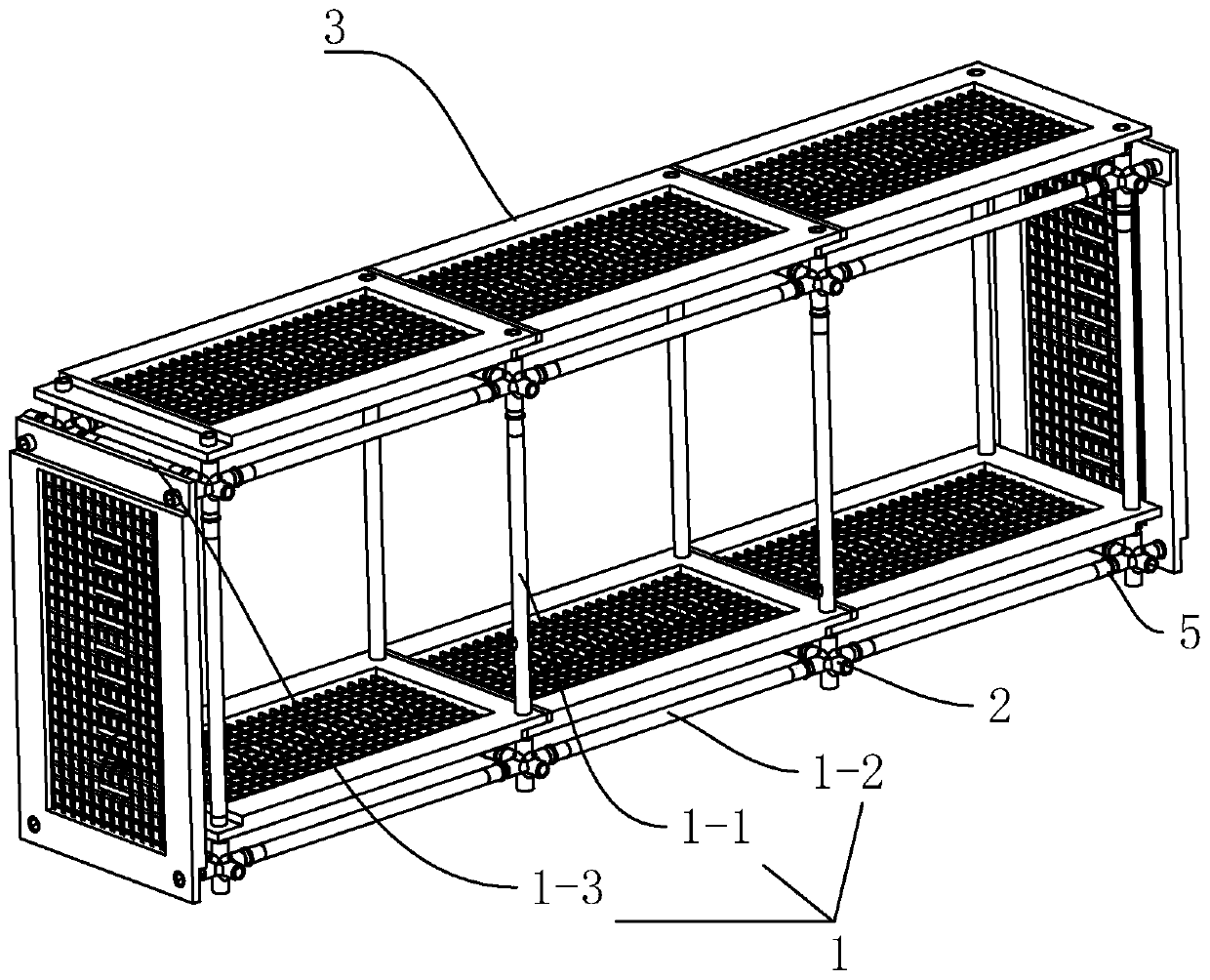 A kind of modular scaffolding and erecting method thereof