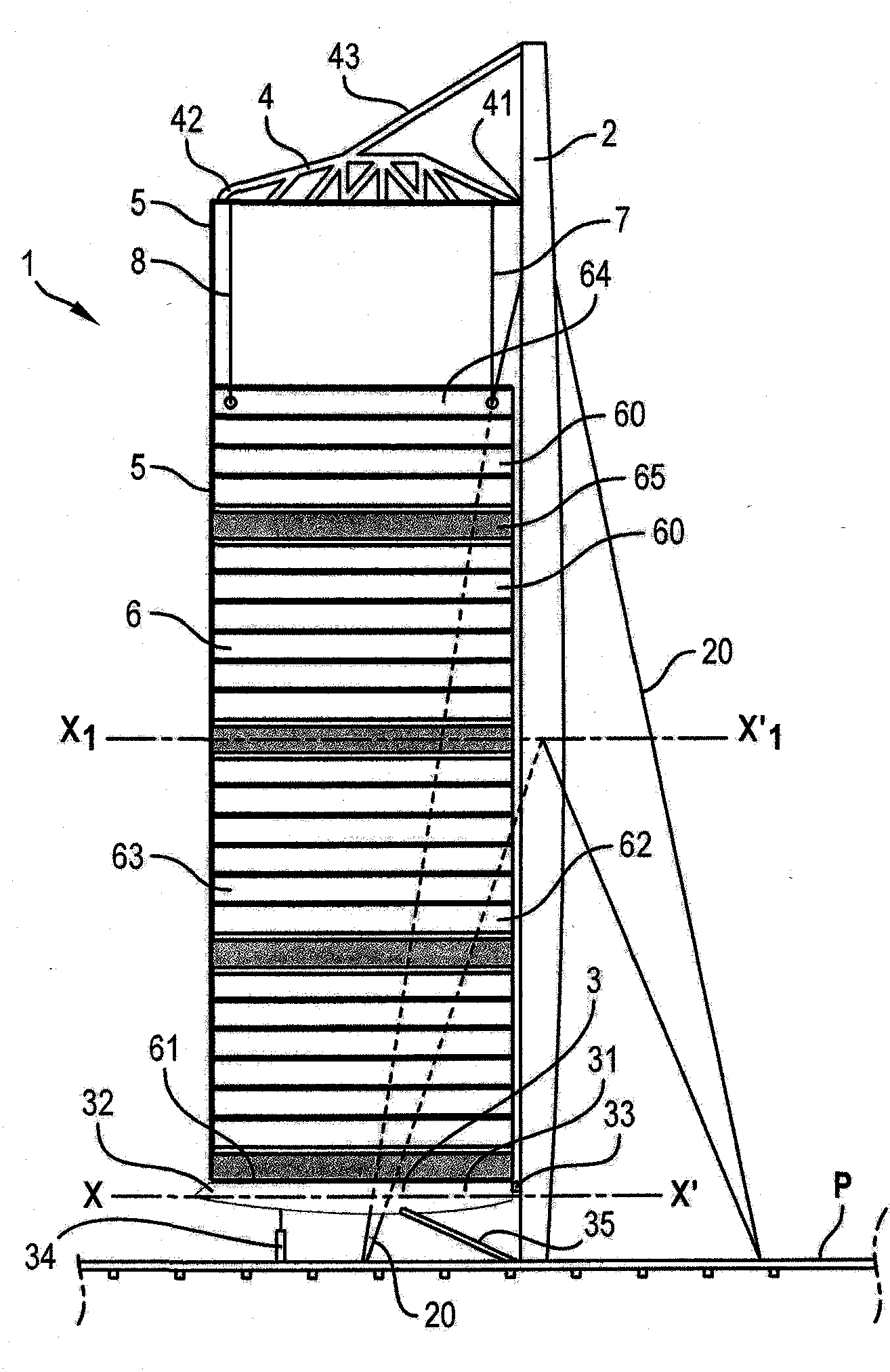 Mechanised device for rigging sail