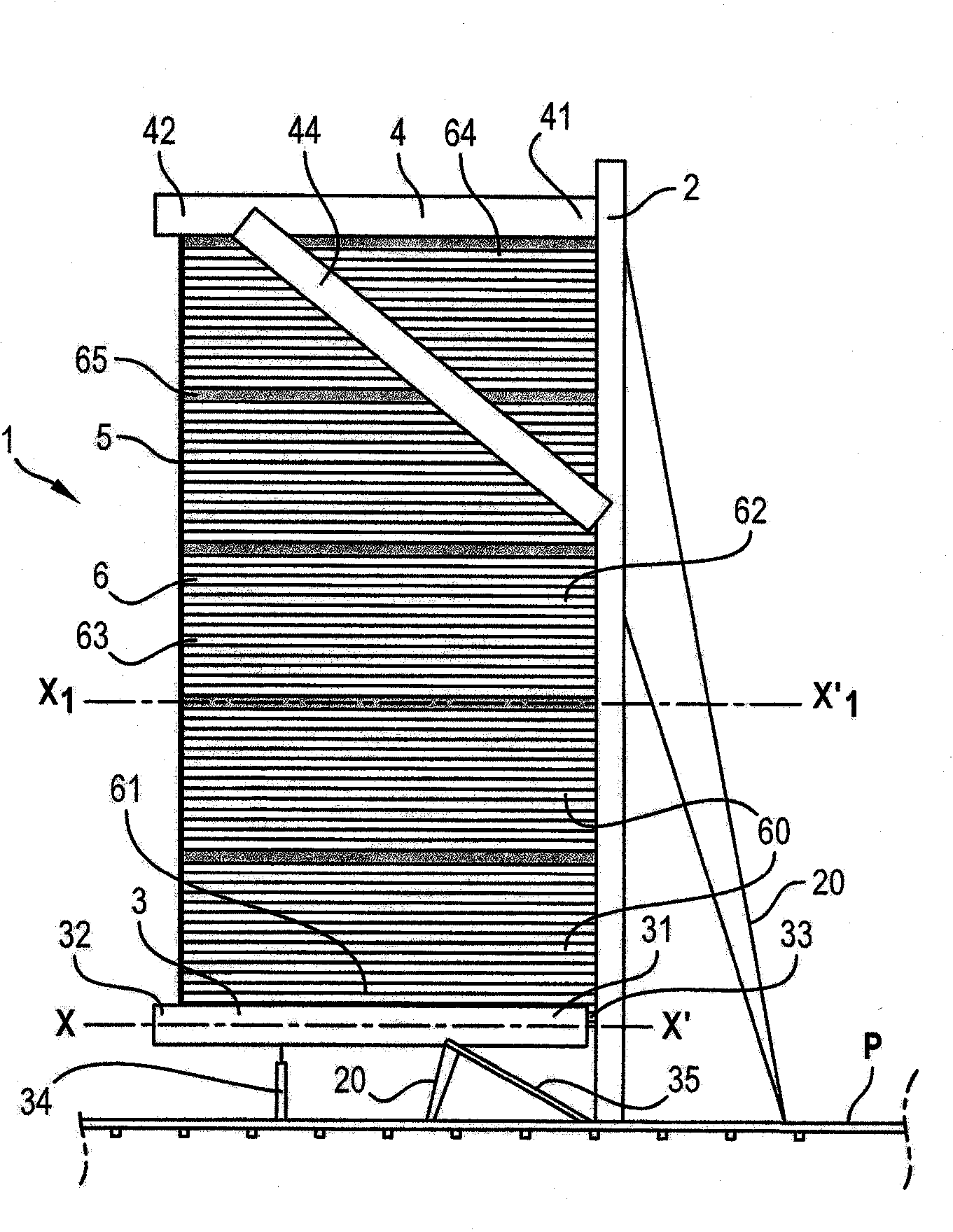 Mechanised device for rigging sail