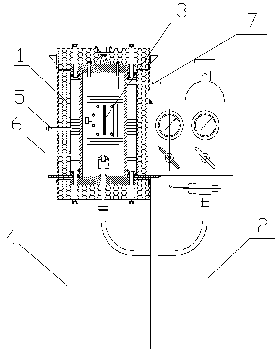 Testing device for burning speed of propellant under tensile state