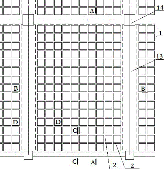 Overlaid assembly-type concrete dense-rib floor structure system and construction method for same