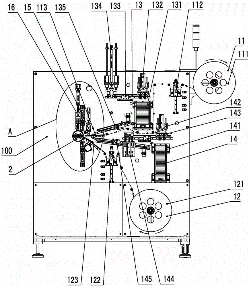 Full-automatic winding all-in-one machine of cylindrical nickel hydride battery