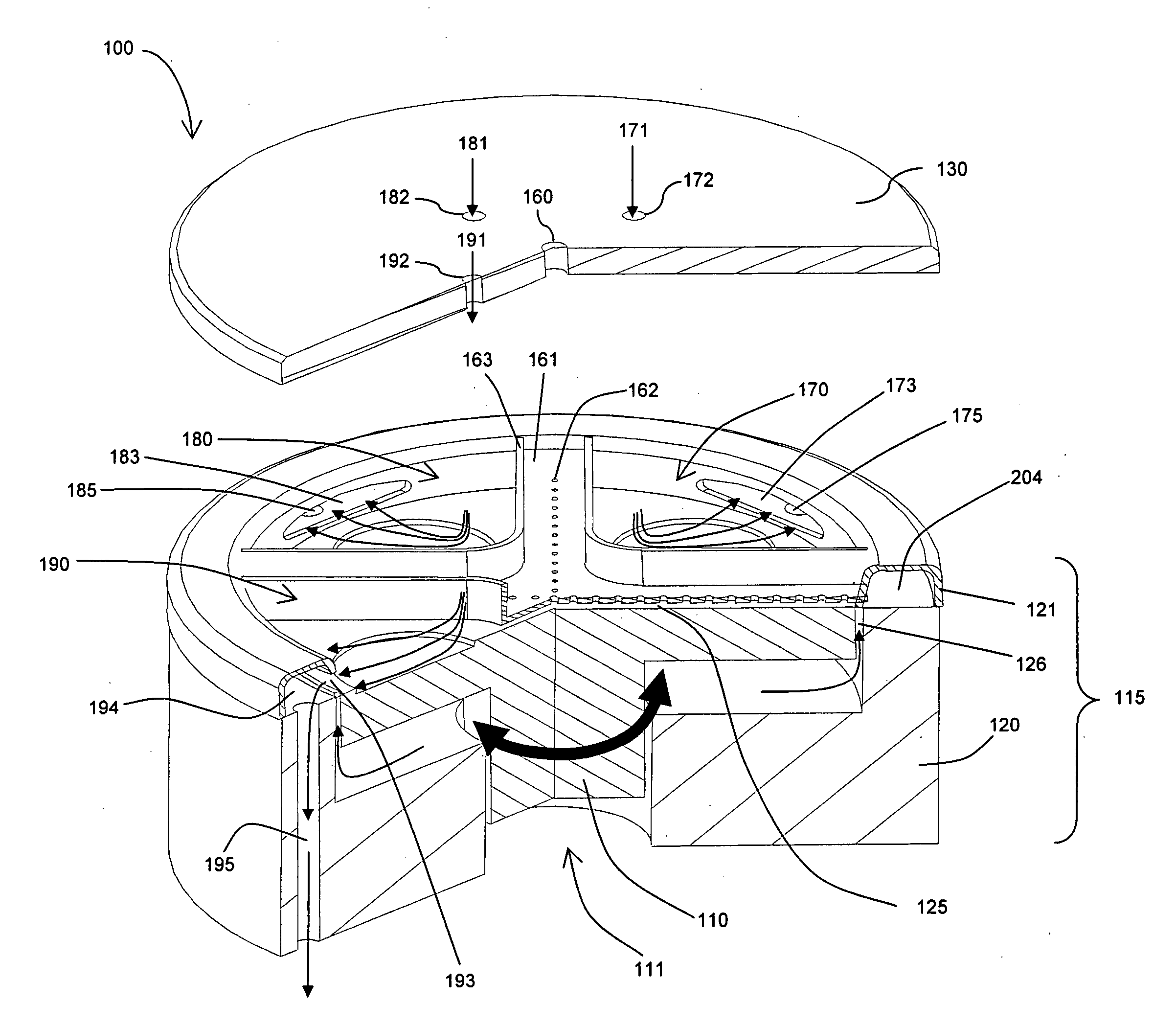 Method and apparatus of time and space co-divided atomic layer deposition