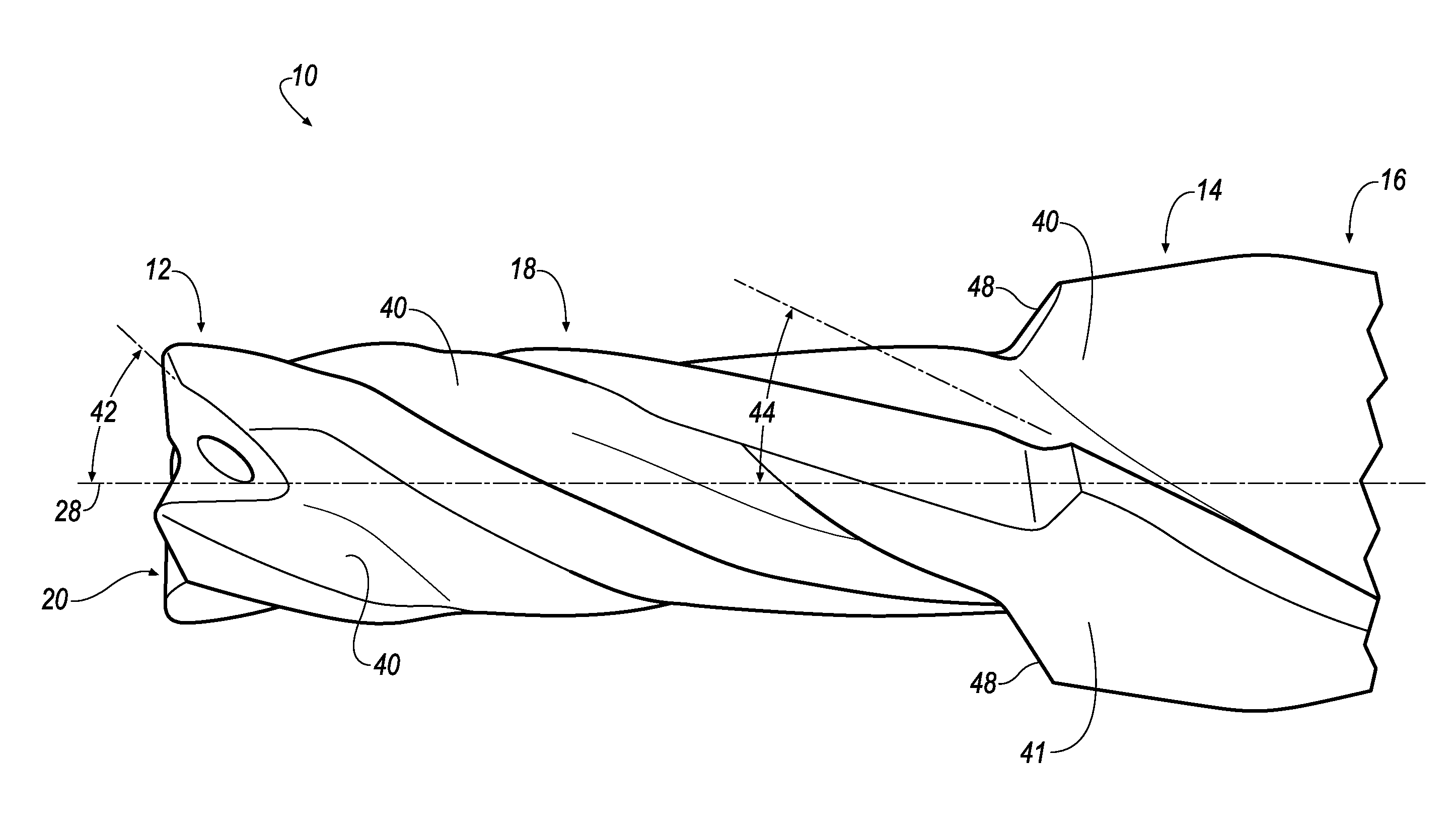 Combination end milling/drilling/reaming cutting tool