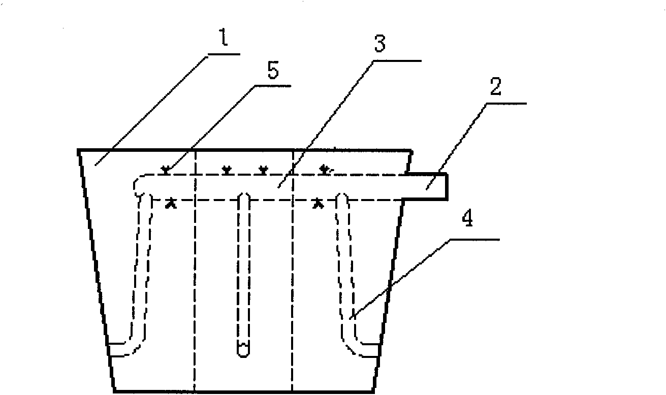 Argon-blowing prefabricated member for continuous casting tundish cover