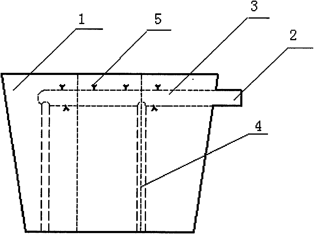 Argon-blowing prefabricated member for continuous casting tundish cover