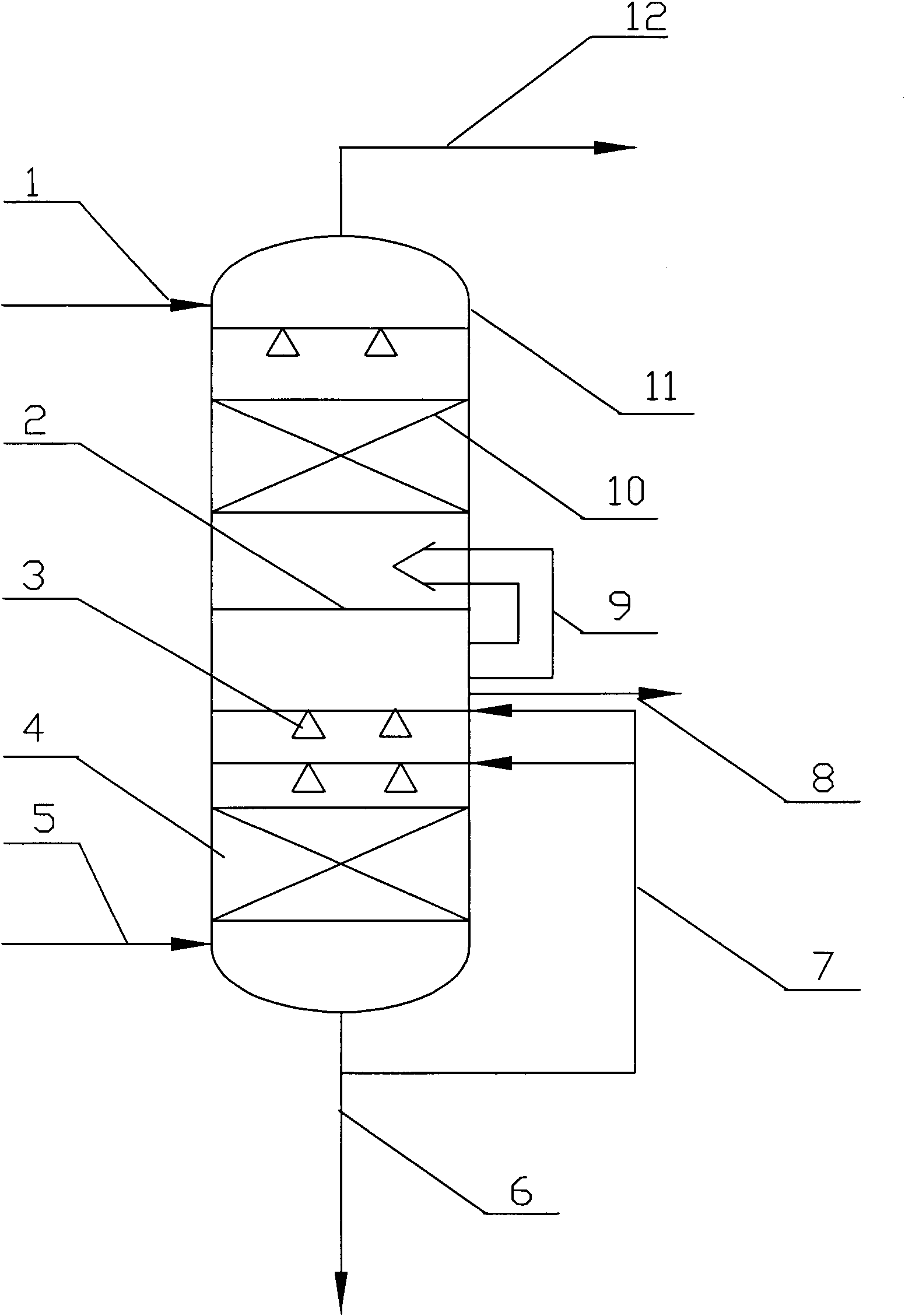 Bio-ethylene caustic wash tower