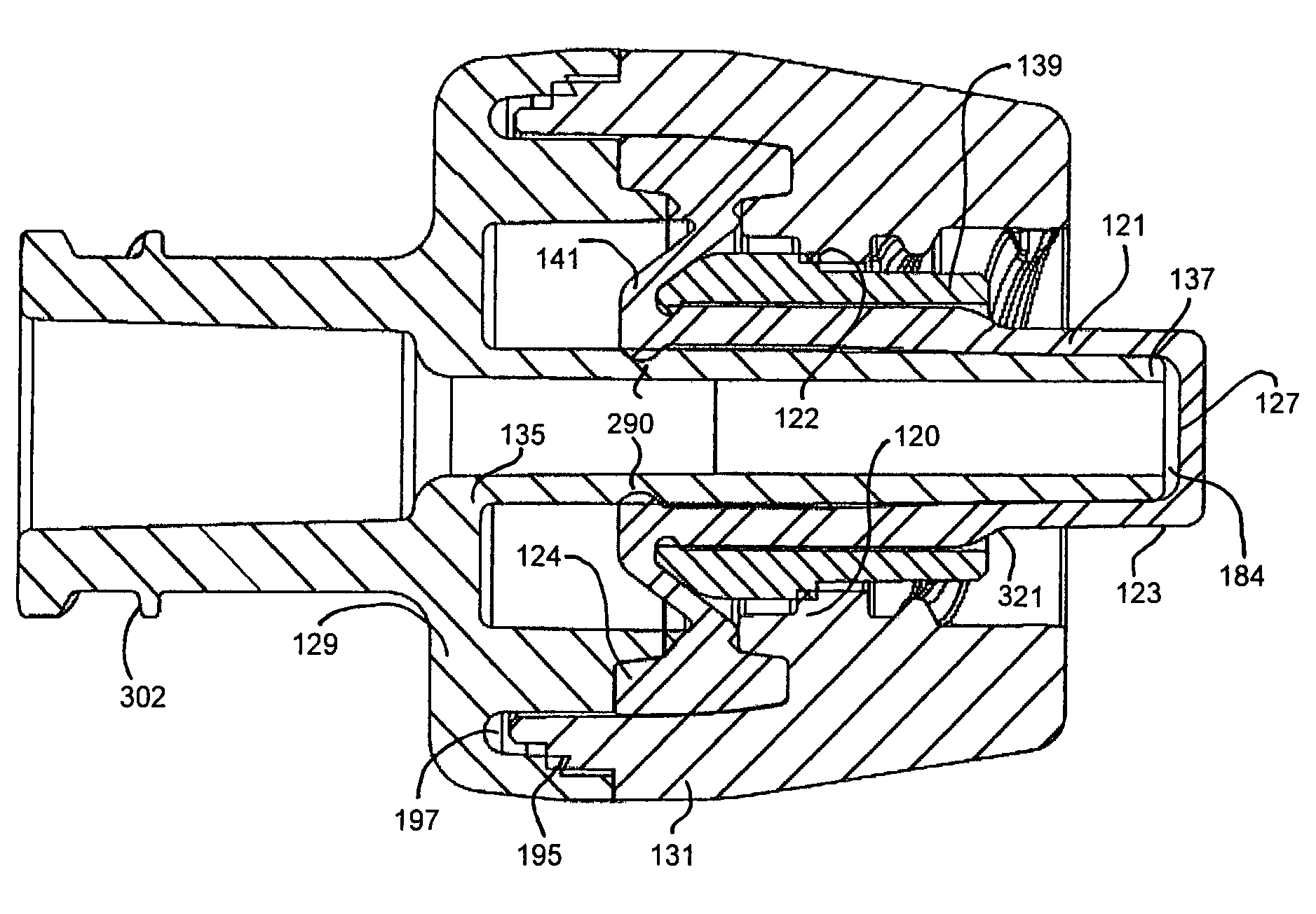 Valved fluid connector