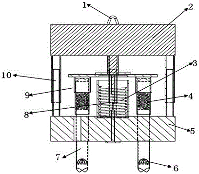 Full sea depth small self-floating type straight-through impact sampling device