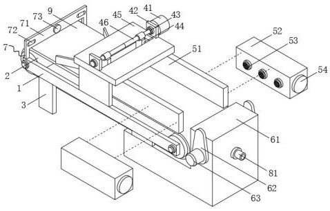 Industrial workshop assembly line conveying equipment based on automatic deviation rectifying mechanism