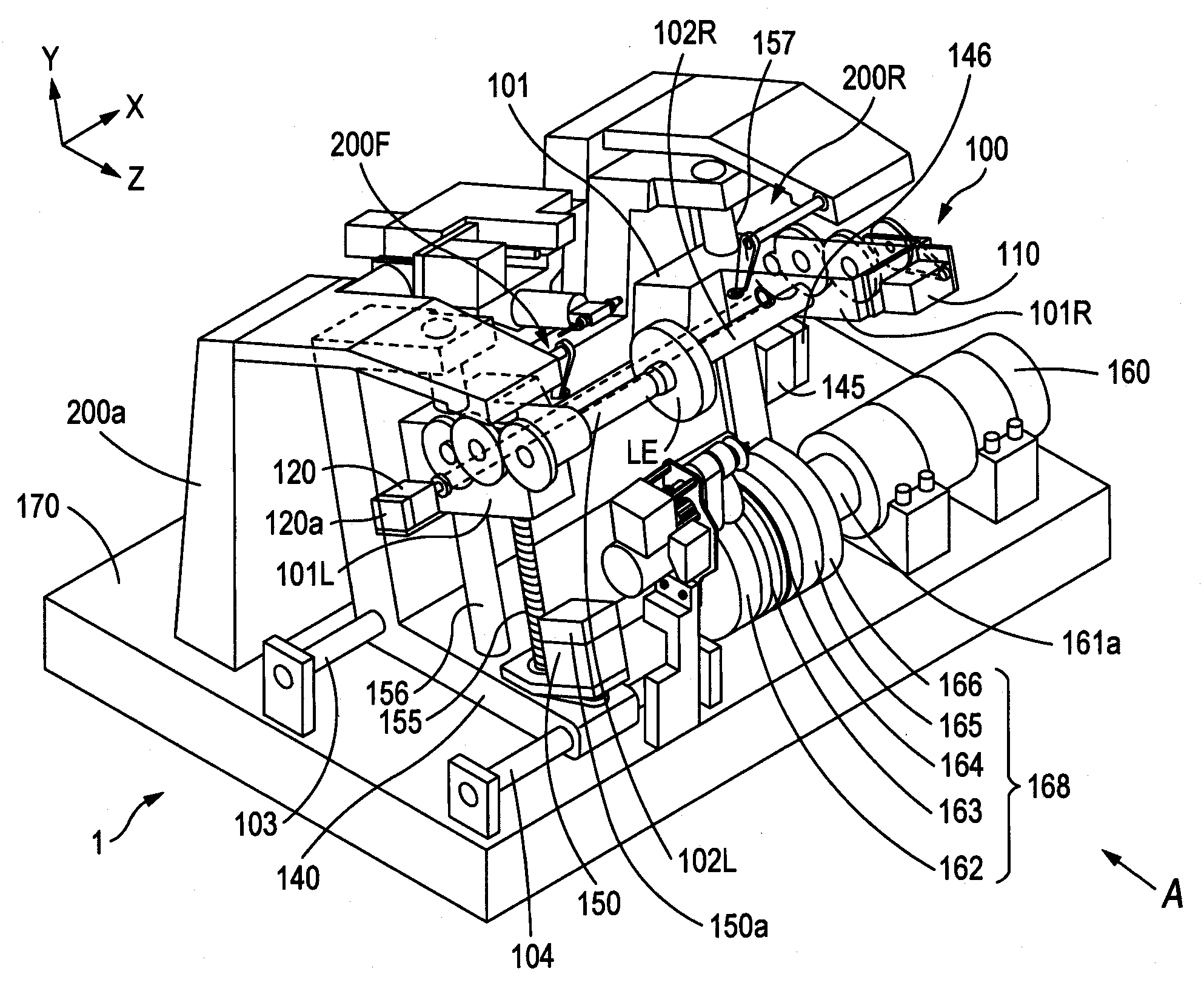 Eyeglass lens processing apparatus