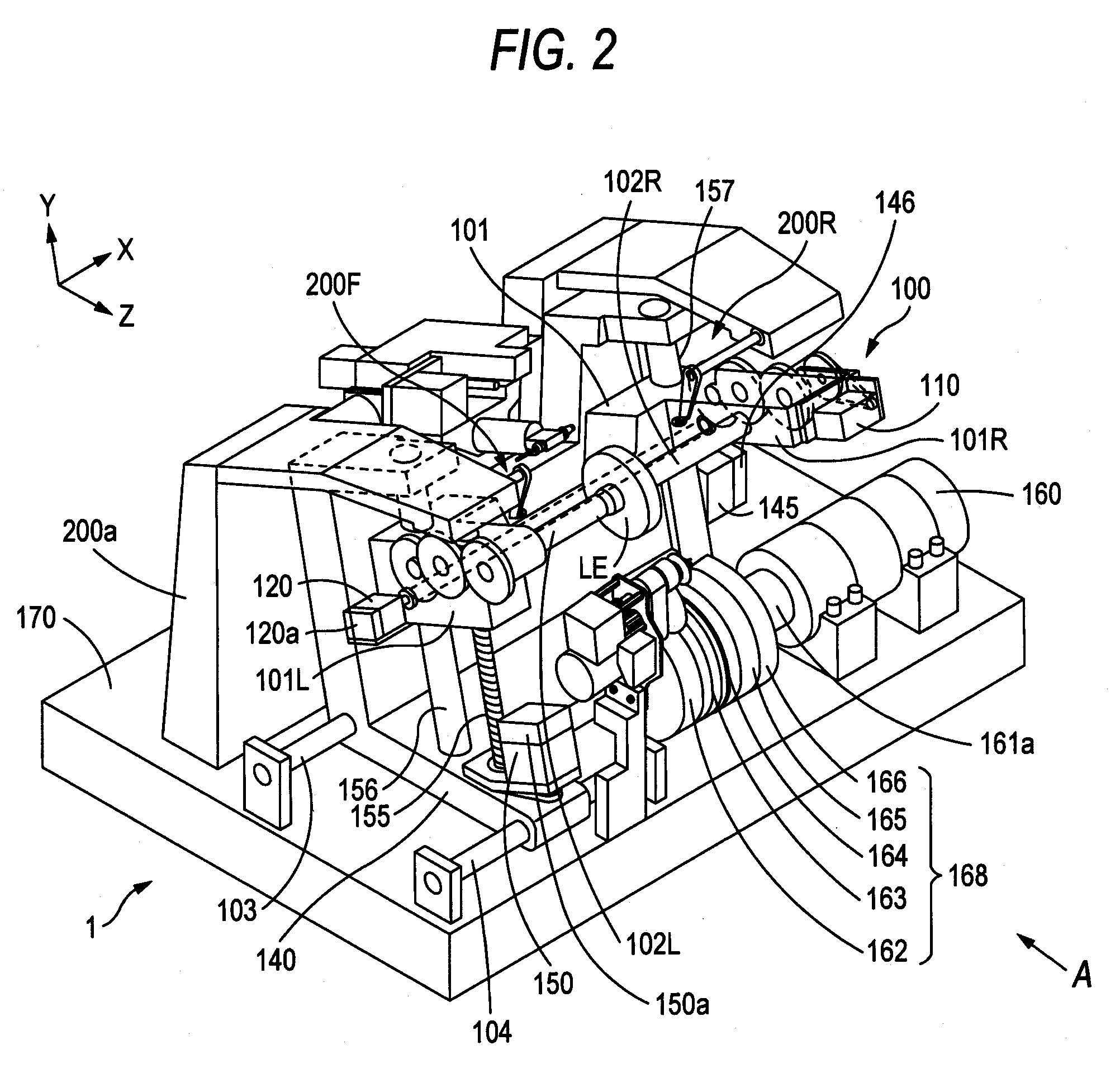 Eyeglass lens processing apparatus