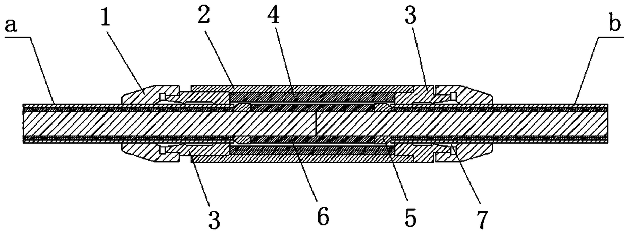 Welded connector of mineral insulated fireproof cable