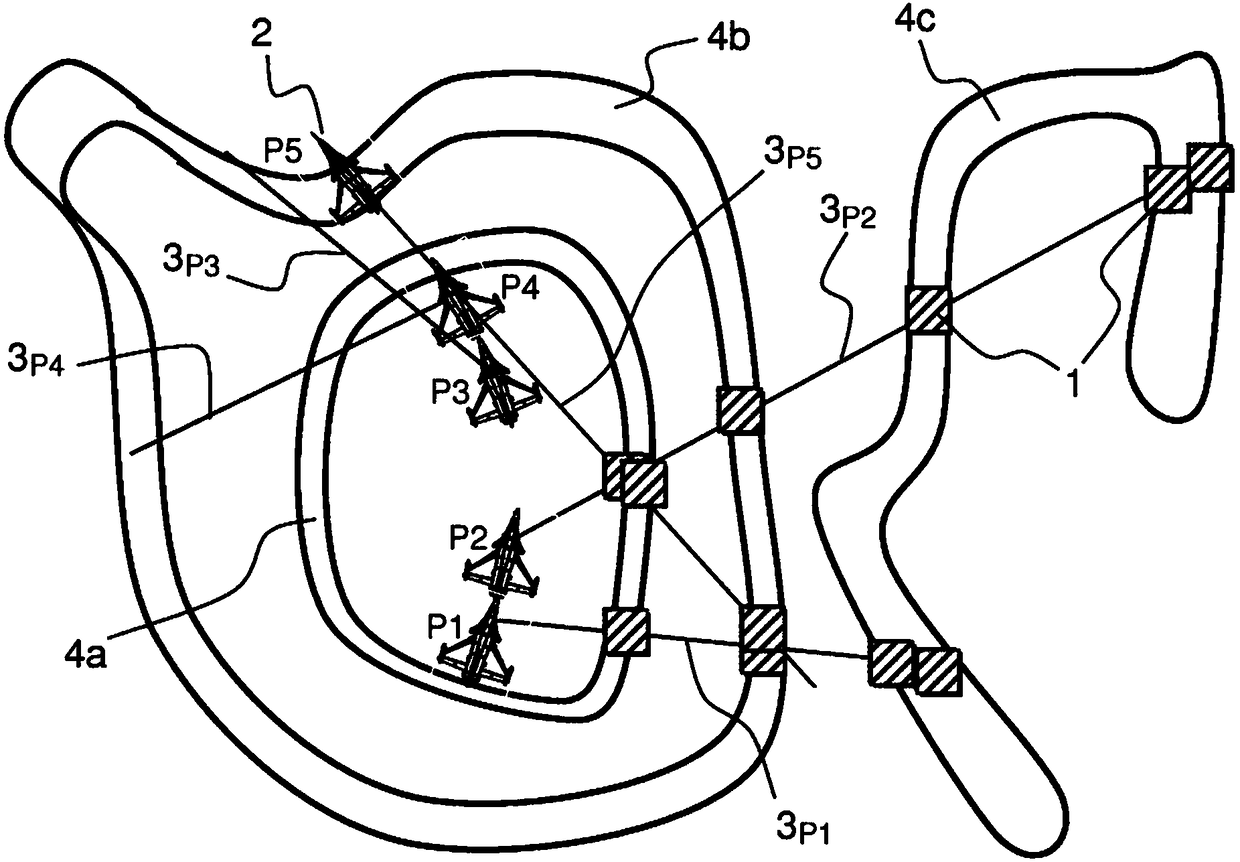 Method for acquiring images of a scene, from a sensor on board a moving carrier, with servocontrol of its line of sight