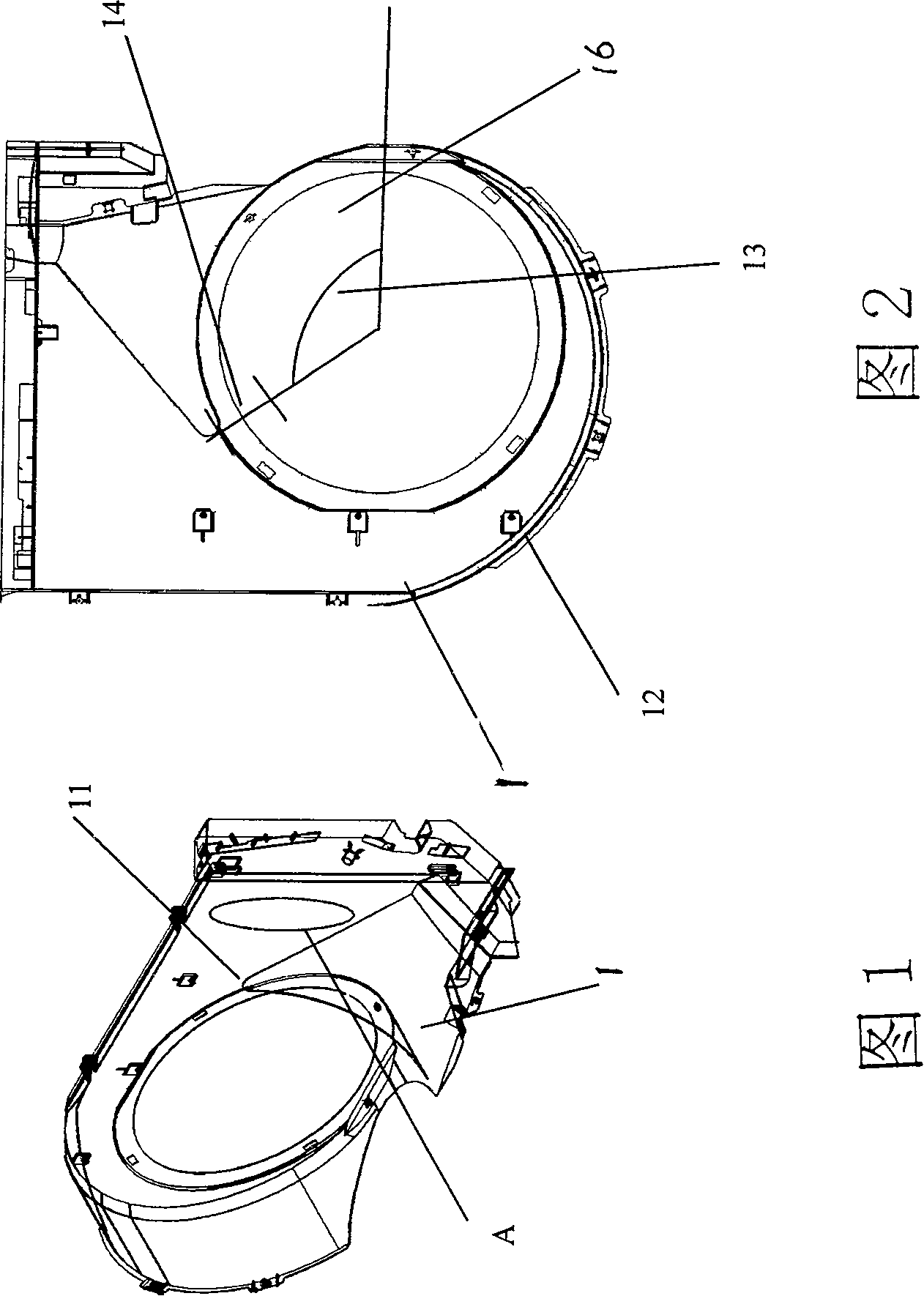 Turbocharger housing structure of cabinet air conditioner