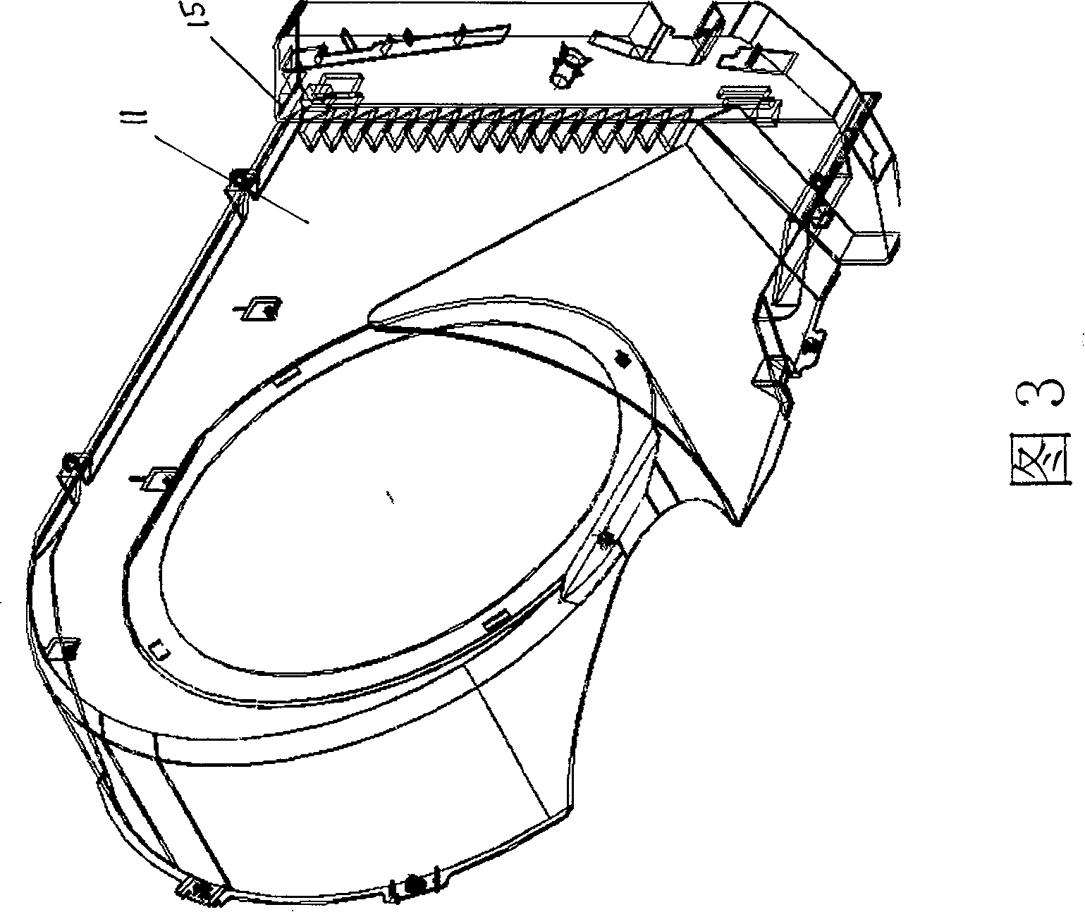 Turbocharger housing structure of cabinet air conditioner