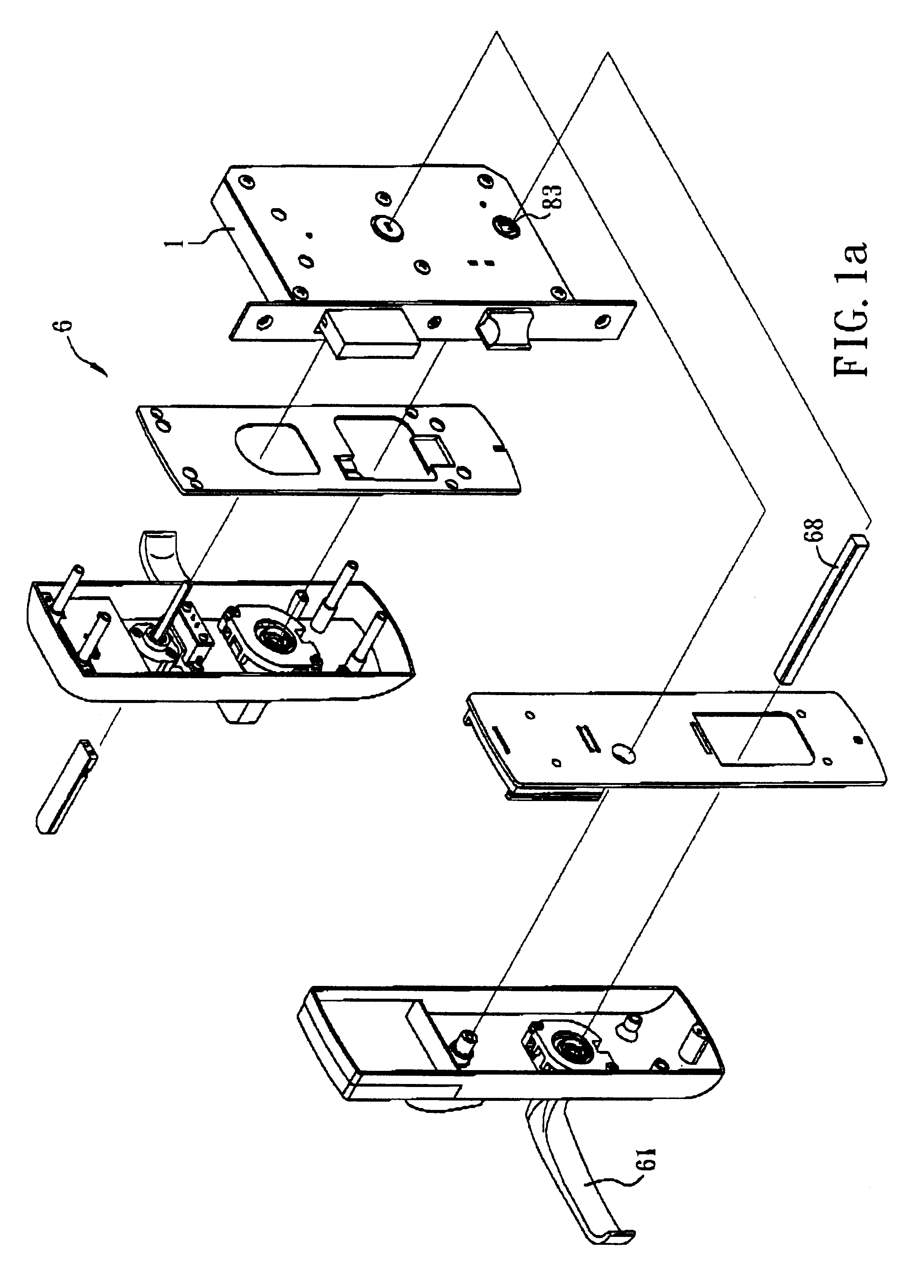 Lock construction having an electrically activated clutch mechanism and a transmission mechanism