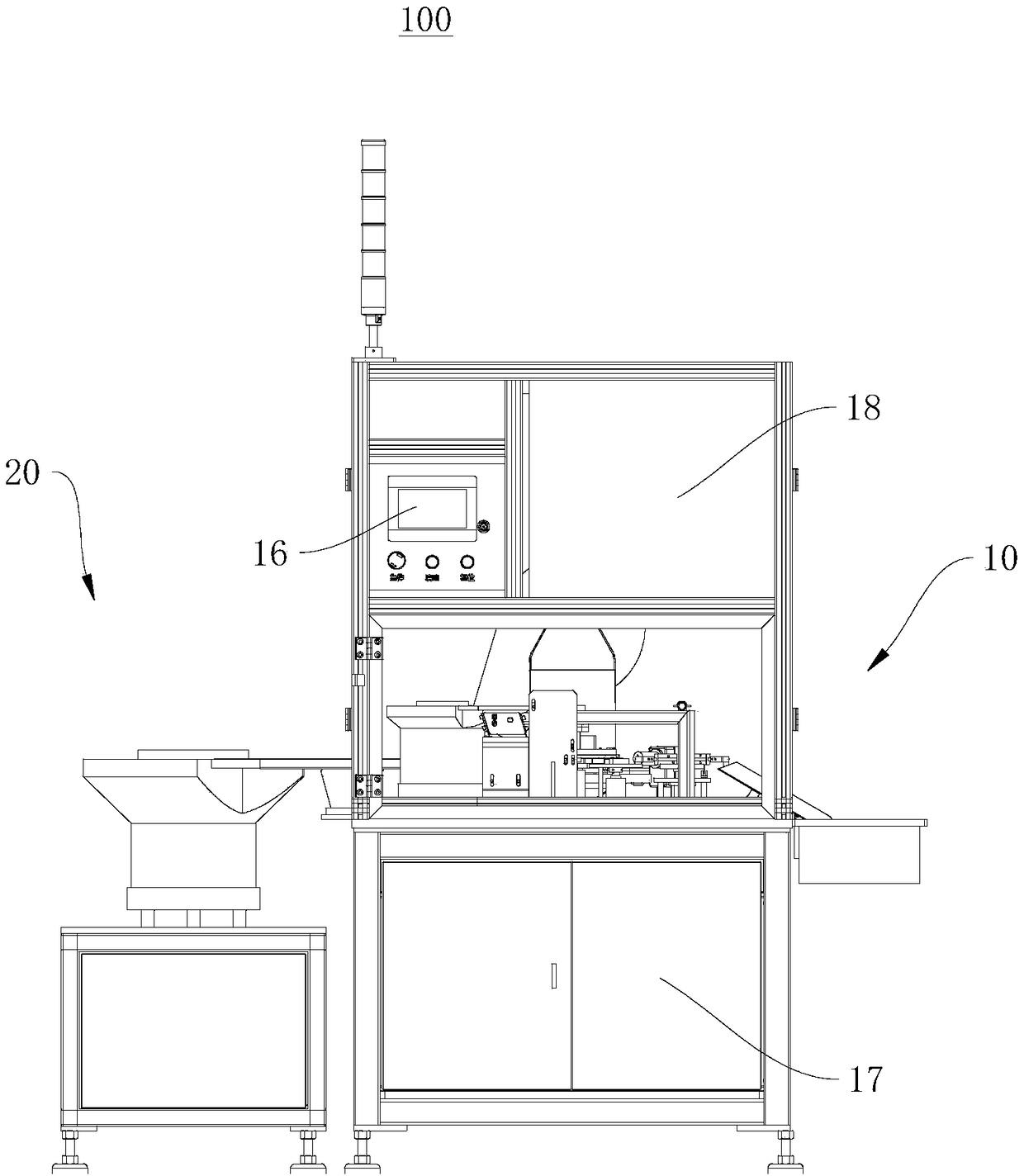 Riveting device and production line