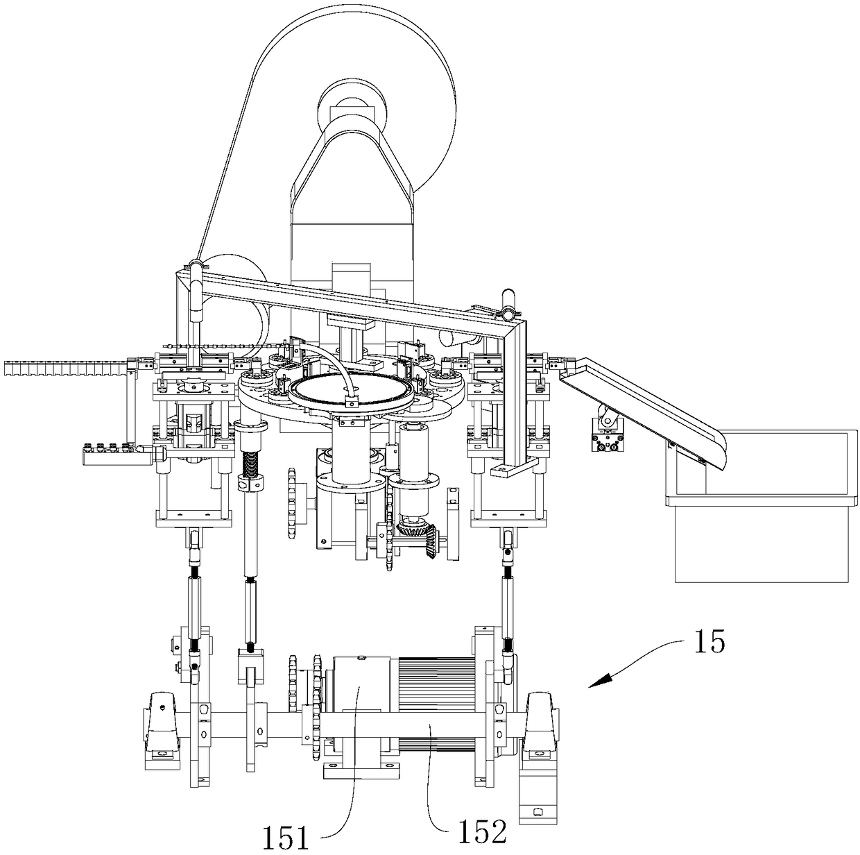 Riveting device and production line