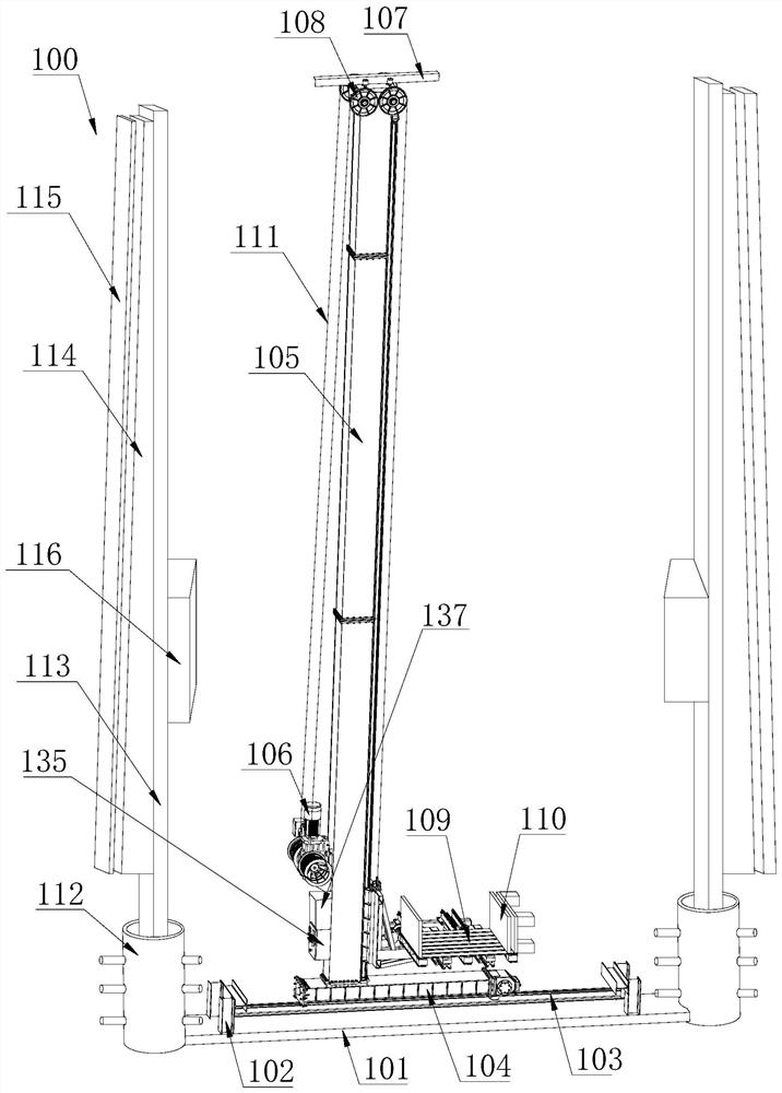 Stacking machine provided with anti-collision structure