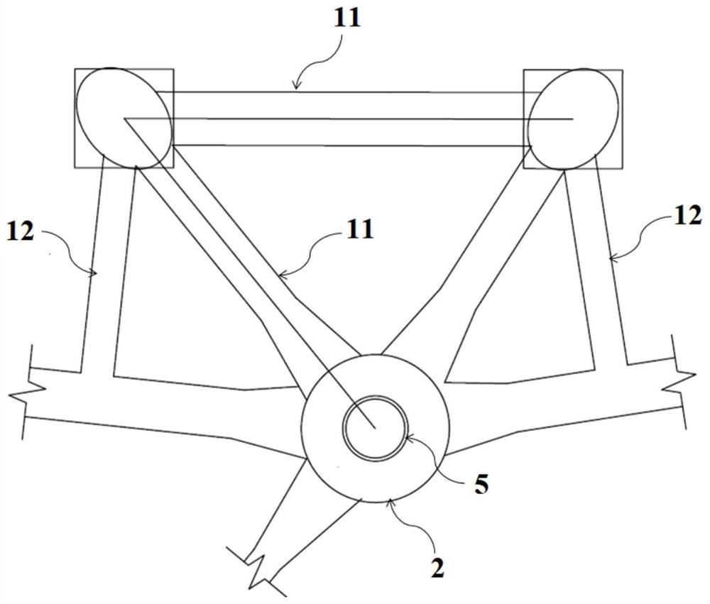 Construction method of tree branch column inclined column of natatorium