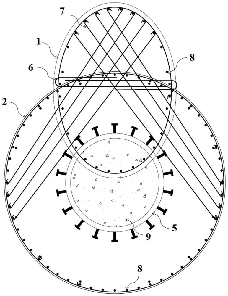 Construction method of tree branch column inclined column of natatorium