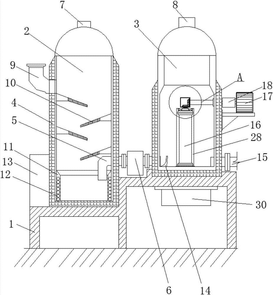 Dehydration plant before preparation of biomass diesel oil