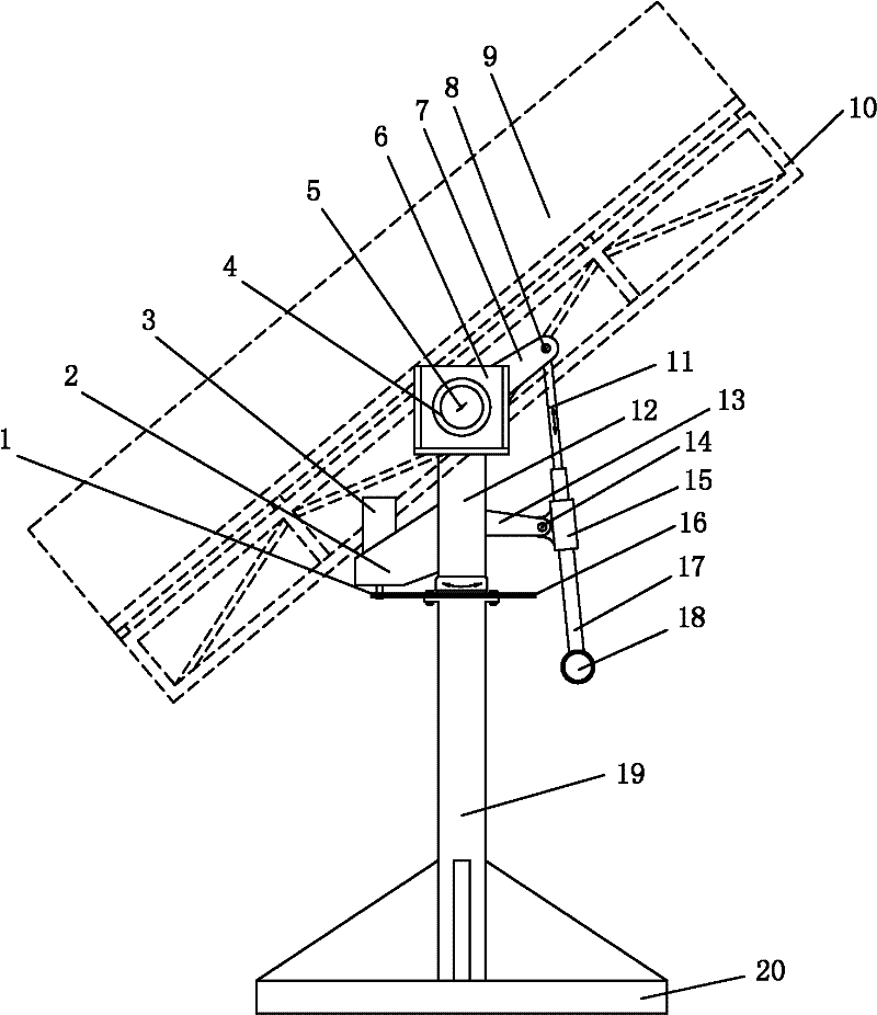 Sunlight double-axis tracking device