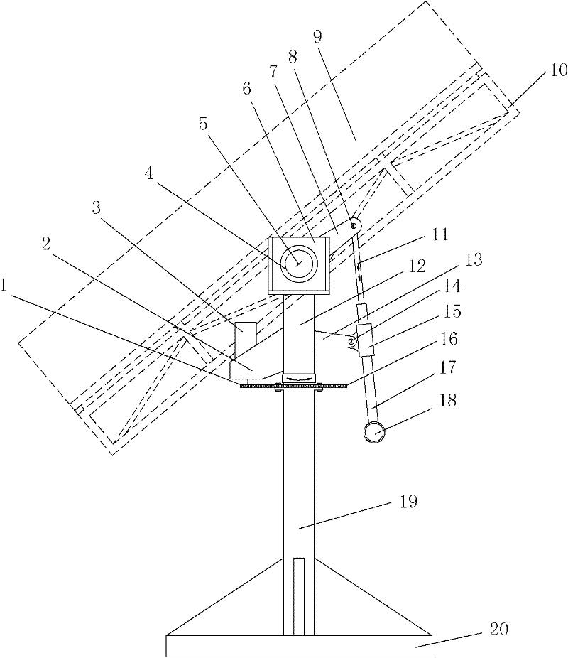 Sunlight double-axis tracking device