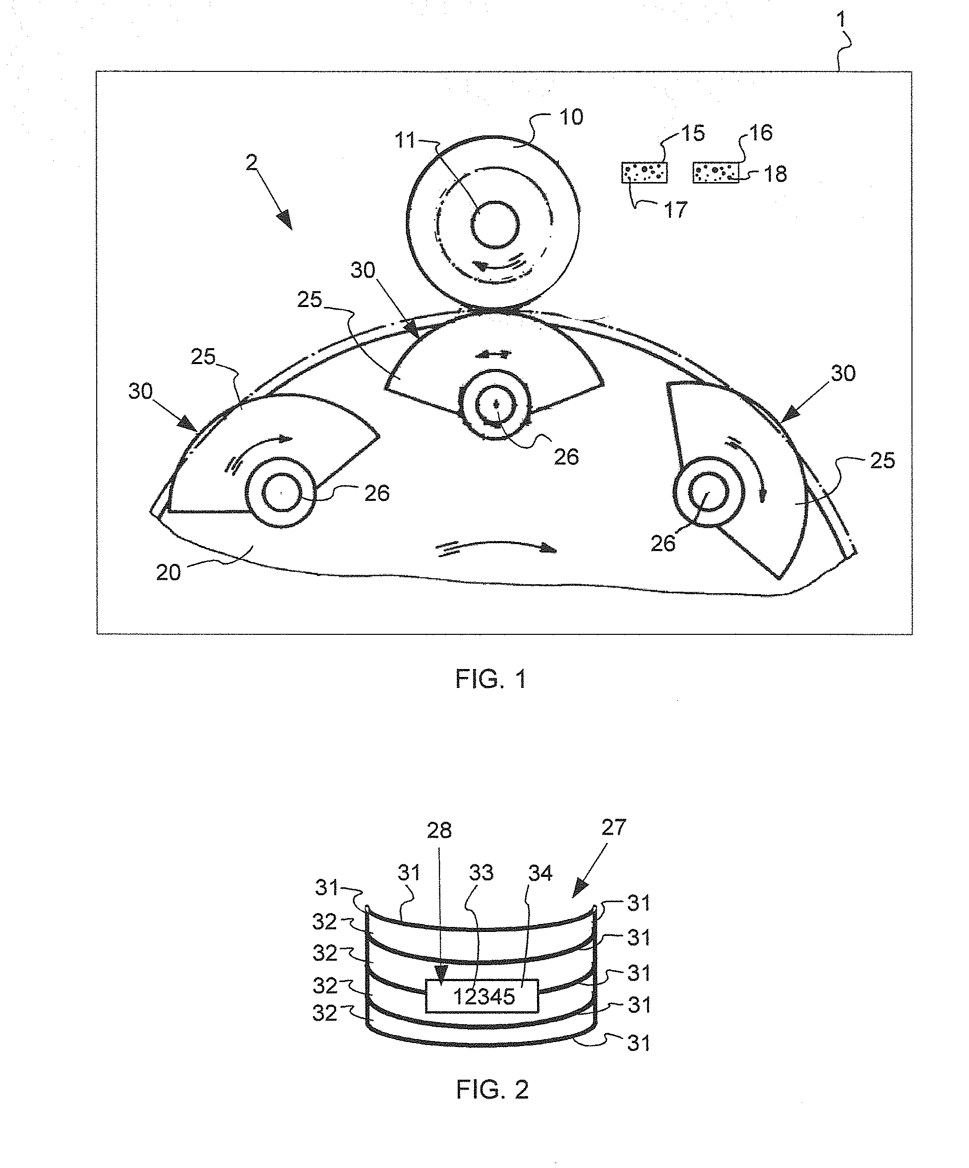 Removal device for removal of labels, label and method for applying glue to a label